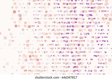 Vector graphic. Colored abstract overlapping mixed shape pattern. Good for web page, wallpaper, graphic design, catalog, texture or background.