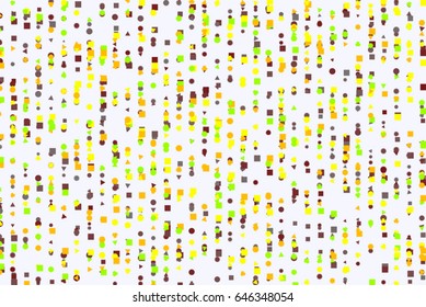Vector graphic. Colored abstract overlapping mixed shape pattern. Good for web page, wallpaper, graphic design, catalog, texture or background.