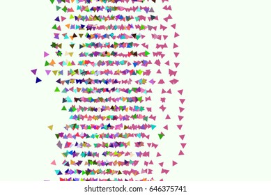 Vector graphic. Colored abstract overlapping triangle shape pattern. Good for web page, wallpaper, graphic design, catalog, texture or background.