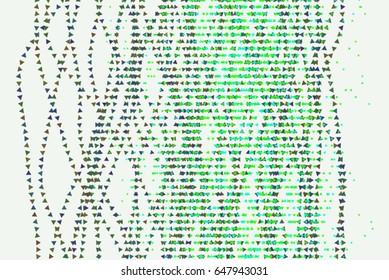 Vector graphic. Colored abstract overlapping triangle shape pattern. Good for web page, wallpaper, graphic design, catalog, texture or background.