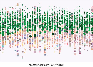 Vector graphic. Colored abstract overlapping square, rectangle shape pattern. Good for web page, wallpaper, graphic design, catalog, texture or background.
