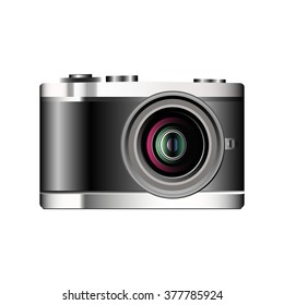 Vector graphic and colorful camera