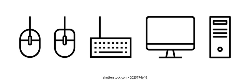 Vector graphic of computer icon collection