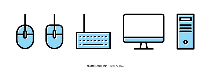 Vector graphic of computer icon collection