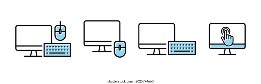Vector graphic of computer icon collection
