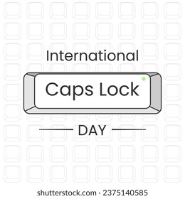 Vector graphic of Computer Keyboard Caps Lock Keys suitable for International Caps Lock Day