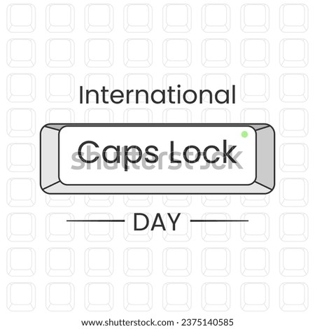 Vector graphic of Computer Keyboard Caps Lock Keys suitable for International Caps Lock Day