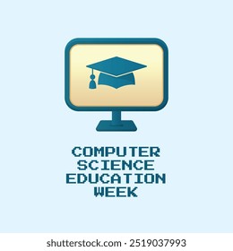 vector graphic of Computer Science Education Week ideal for Computer Science Education Week celebration.