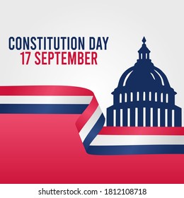 Vector graphic of constitution day good for constitution day celebration. flat design. flyer design.flat illustration.	