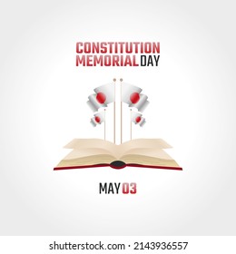 vector graphic of constitution memorial day good for constitution memorial day celebration. flat design. flyer design.flat illustration.
