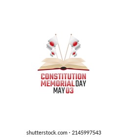 vector graphic of constitution memorial day good for constitution memorial day celebration. flat design. flyer design.flat illustration.