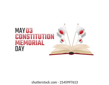 vector graphic of constitution memorial day good for constitution memorial day celebration. flat design. flyer design.flat illustration.