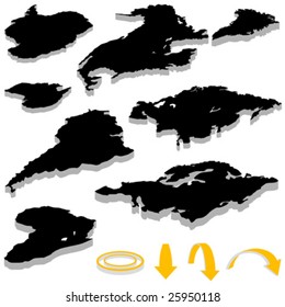 vector graphic of continents