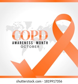 Vector graphic of COPD awareness month good for COPD awareness month celebration. flat design. flyer design.flat illustration.