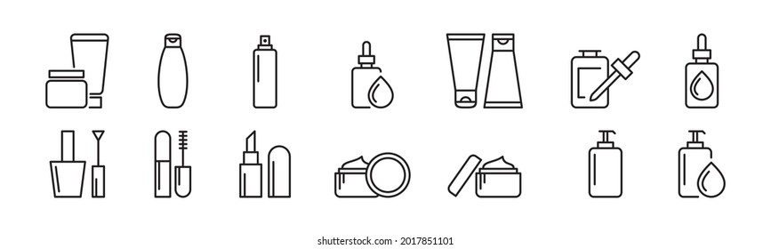 Vector graphic of cosmetic icon collection