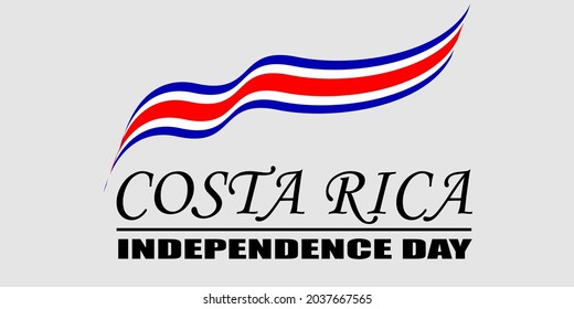 Vector Graphic Of Costa Rica Independence Day With Costa Rica National Flag And Grey Background Color Theme, Perfect To Use For Wallpaper, Blog, Background, Banner, etc