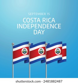 vector graphic of Costa Rica Independence Day ideal for Costa Rica Independence Day celebration.