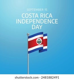 Vector gráfico del Día de la Independencia de Costa Rica ideal para la celebración del Día de la Independencia de Costa Rica.