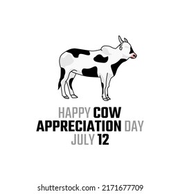 vector graphic of cow appreciation day good for cow appreciation day celebration. flat design. flyer design.flat illustration.