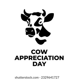 vector graphic of Cow Appreciation Day good for Cow Appreciation Day celebration. flat design. flyer design.flat illustration.