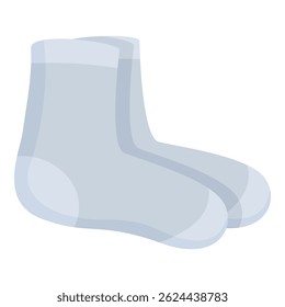 Vector graphic of cozy grey socks isolated on a white background