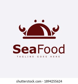 vector graphic of crab vector logo design. Fit for seafood company logo.