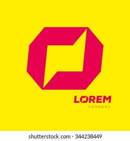Vector graphic creative alphabet symbol / Letter O