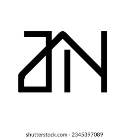 Imagen vectorial del logotipo creativo de la carta inicial JN NJ. Monograma mínimo de fantasía. Diseño inicial profesional. Tipo de negocio premium. Símbolos y signos alfabetos y logotipos de la empresa, etc.