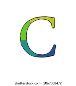Vector graphic creative line alphabet symbol.