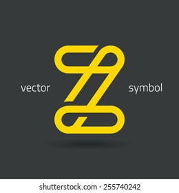 Bildzeilenalphabet der Vektorillustration / Buchstabe Z