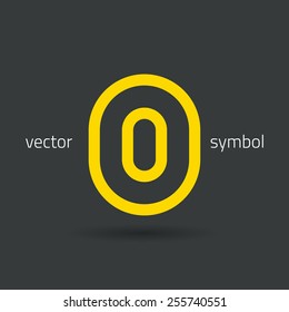 Vector graphic creative line alphabet symbol / Letter O