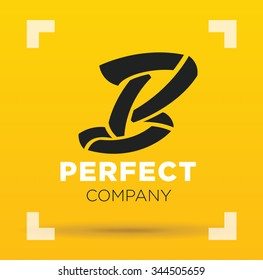 Vector graphic creative line alphabet symbol / Letter B