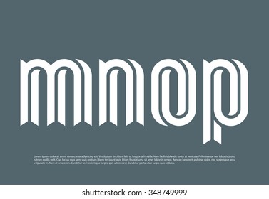 Vector graphic creative line alphabet symbol in a set
