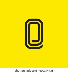 Vector graphic creative line alphabet symbol / Letter O