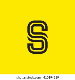 Vector graphic creative line alphabet symbol / Letter S