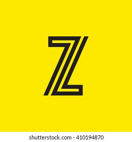 Vector graphic creative line alphabet symbol / Letter Z