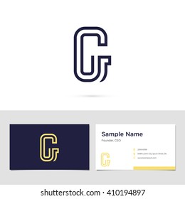 Vector graphic creative line alphabet symbol / Letter G