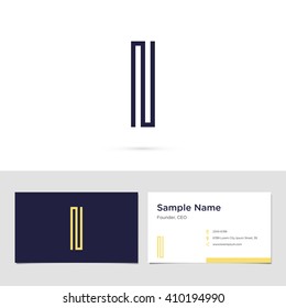 Vector graphic creative line alphabet symbol / Letter I