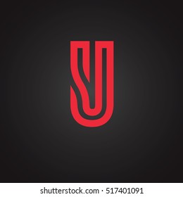 Vector graphic creative line alphabet / Symbol