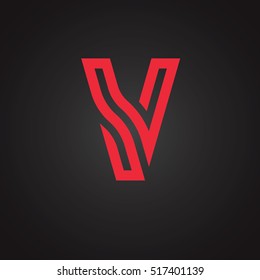 Vector graphic creative line alphabet / Symbol