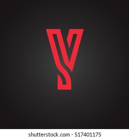 Vector graphic creative line alphabet / Symbol