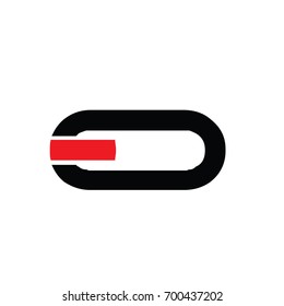Vector graphic creative line alphabet symbol / Letter O