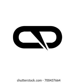 Vector graphic creative line alphabet symbol / Letter O
