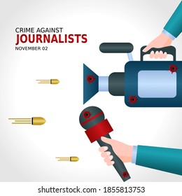 vector graphic of crime against journalists good for crime against journalists celebration. flat design. flyer design.flat illustration.