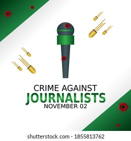 vector graphic of crime against journalists good for crime against journalists celebration. flat design. flyer design.flat illustration.