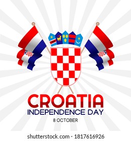 Vector graphic of Croatia independence day good for Croatia independence day celebration. flat design. flyer design.flat illustration.