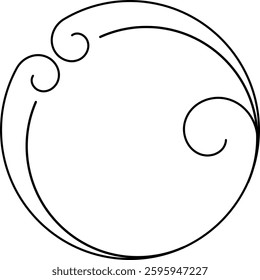 Vector graphic. Curly or calligraphy letter O.
For business card, logo, or visual art,