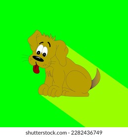 Vector graphic of cute dog illustration. This vector cute dog is perfect for banner, template, wallpaper, background, mascot, sticker and decoration etc.