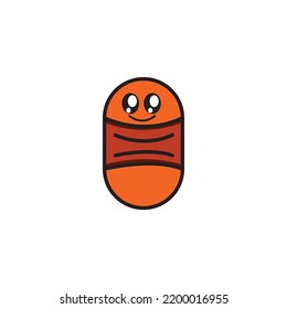 vector graphic of cute doodle kawaii.