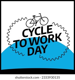 gráfico vectorial del Día del Ciclo al Trabajo bueno para la celebración del Día del Ciclo al Trabajo. diseño plano. diseño de volante.ilustración plana.